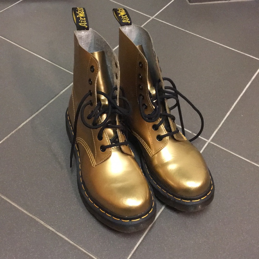 Metallic Gold Dr. Martens Boots